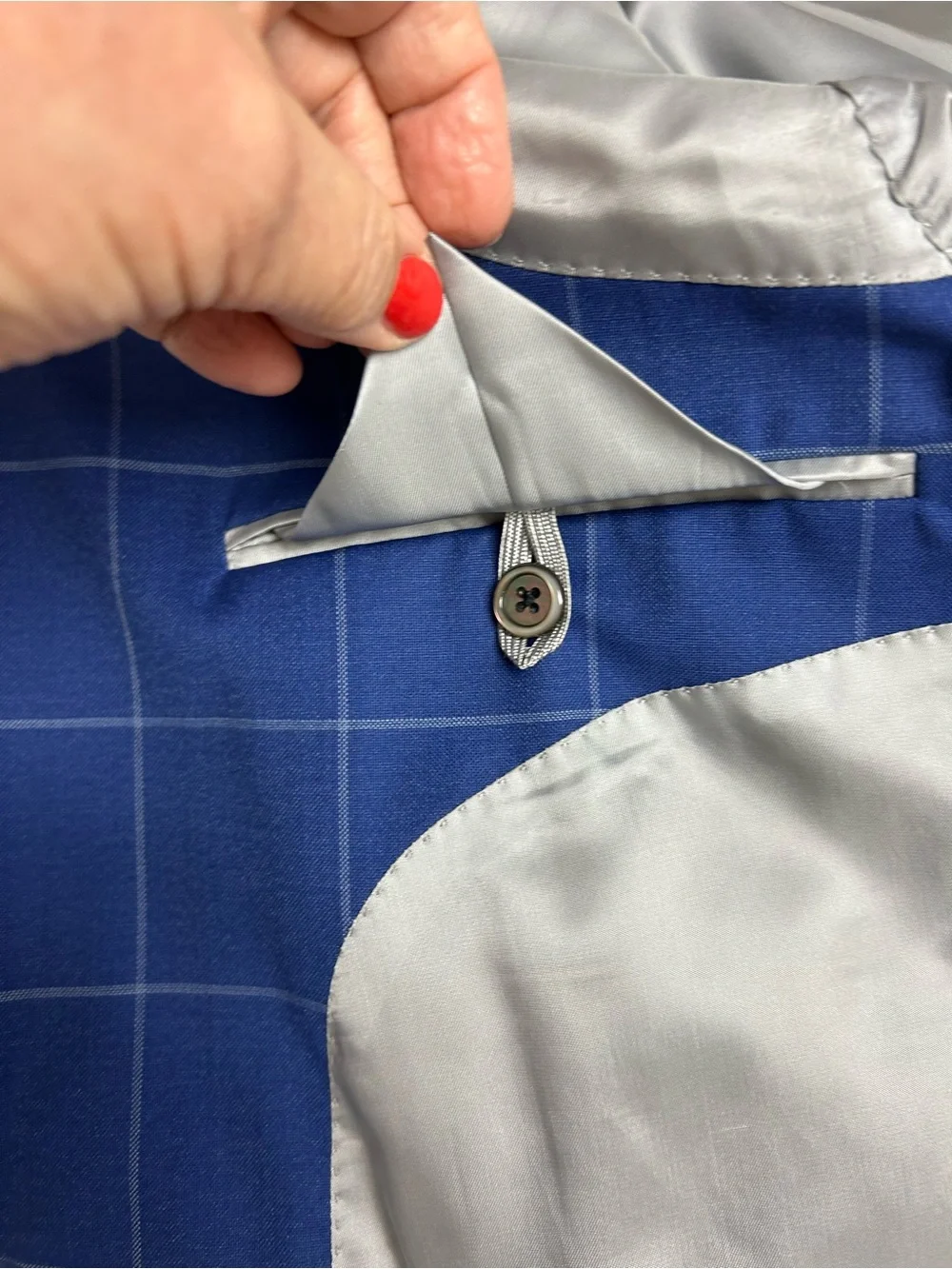 Allen Edmonds Windowpane Blue Men's Blazer Sport Coat